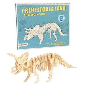 Tricératops puzzle 3D en bois