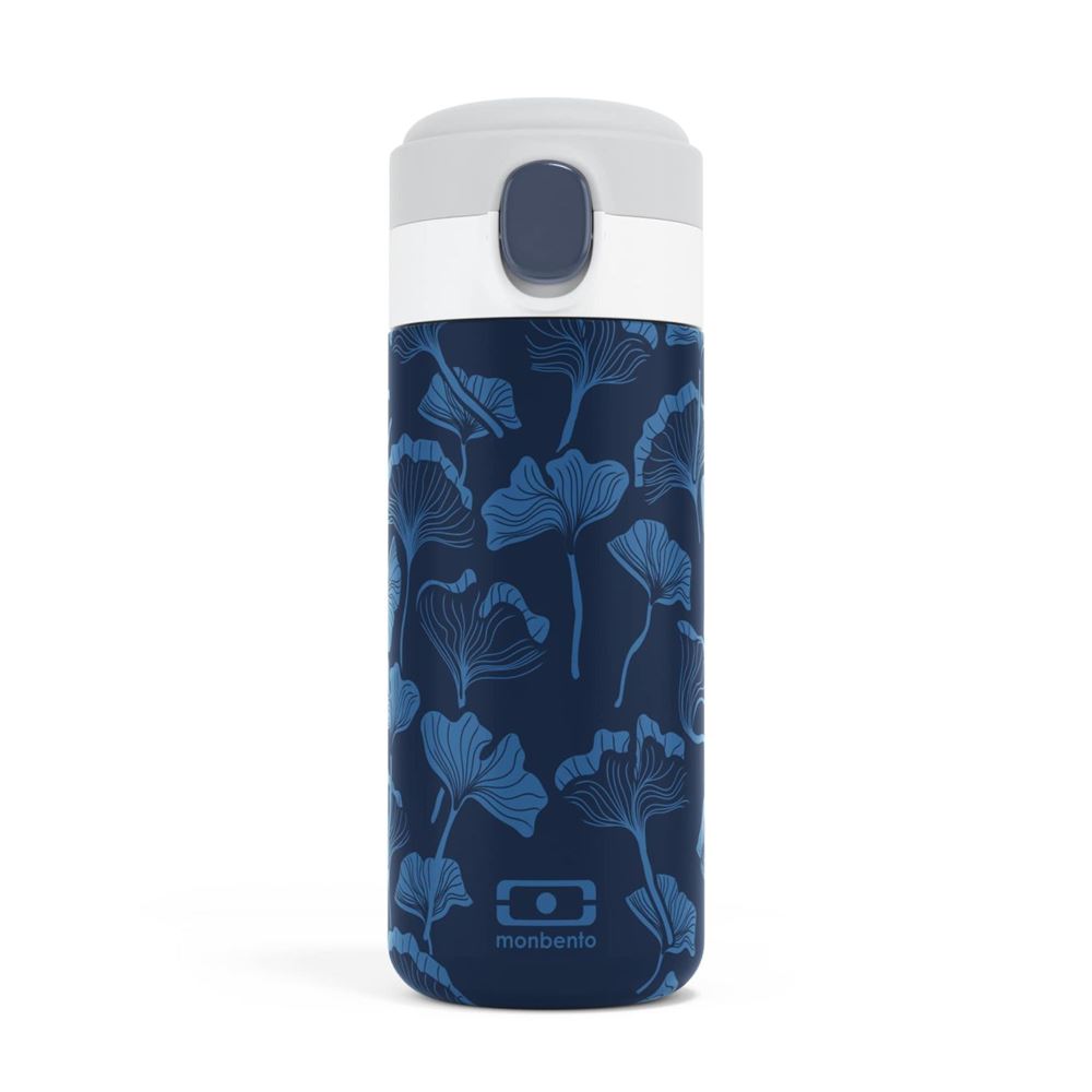 MB Pop graphic bleu Ginkgo - La bouteille isotherme compacte