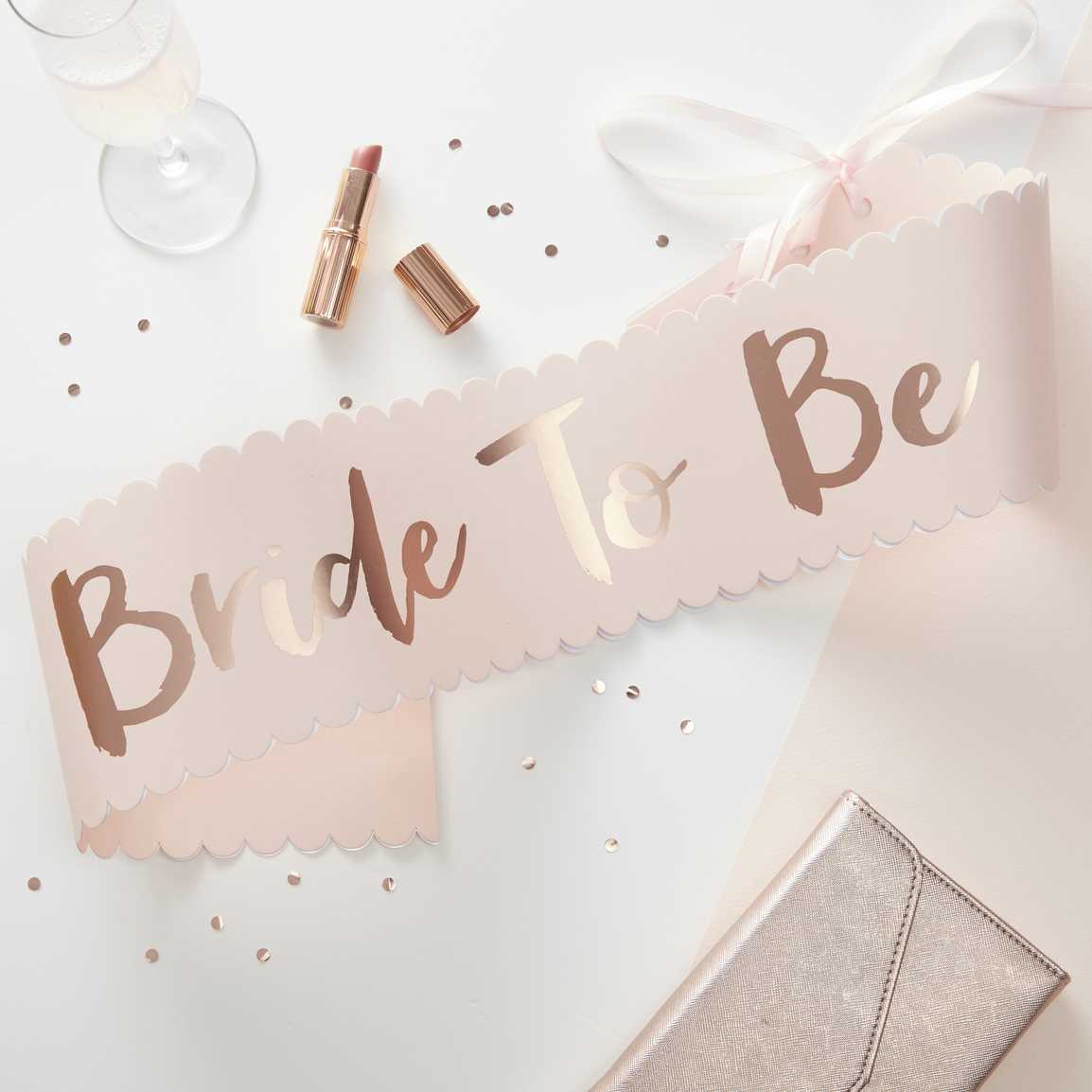 Écharpe "Bride To Be" rose gold