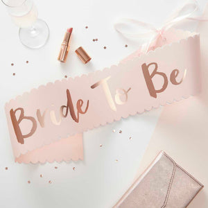 Écharpe "Bride To Be" rose gold
