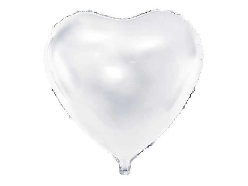 Ballon Grand Coeur blanc 61cm